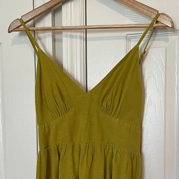 Green Linen Sundress - Picture 2 of 8
